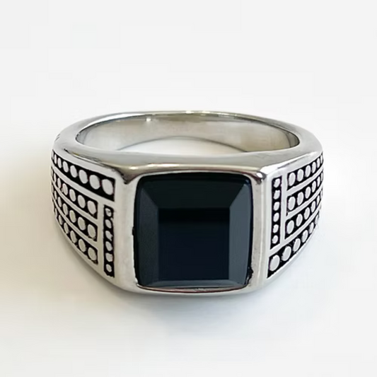 Silver Onyx Stone Turkish Ring